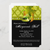 Geel Maskerade Bal Masker Kostuum Halloween Onderd Kaart (Voorkant / Achterkant)