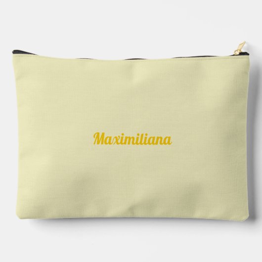 Geel - massief groot accessoire zakje etui (Achterkant)