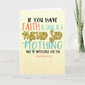 Geel Matthew 17:20 mosterdzaad Kaart (Voorkant)