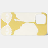 Geel meisje Big Afro White zonnebril Case-Mate iPhone Case (Achterkant (horizontaal))