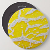 Geel meloenpatroon ronde button 6,0 cm (Voorkant /achterkant)