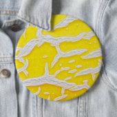 Geel meloenpatroon ronde button 6,0 cm (In situ)