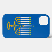 geel - menorah hanukkah - joodse krant Case-Mate iPhone case (Achterkant (horizontaal))
