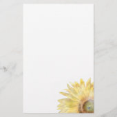 Geel menu Waterverf van zonnebloemen (Achterkant)