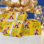 Geel Merry Christmas Bunny Cadeaupapier<br><div class="desc">Wikkel uw vakantiegiften in stijl met onze Yellow Merry Christmas Bunny Wrapping Paper! Dit charmante inpakpapier heeft een heerlijk konijnenontwerp te midden van feestelijke Merry Christmas-tekst, die een grillige toets aan uw cadeaus toevoegt. Gemaakt van hoogwaardig papier, dit inpakpapier is stevig en gemakkelijk te gebruiken, zodat uw geschenken er optimaal...</div>