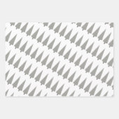 Geel Merry Christmas Houndstooth Tree Pattern Inpakpapier Vel (Voorkant 3)