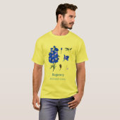 Geel met blauw bloemetjes tshirt voor romance read (Voorkant volledig)