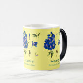 Geel met blauw larkspur bloemen Romance Lover Magische Mok (Voorkant rechts)