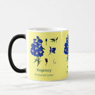Geel met blauwe ridderspoor bloemen Romance Liefhe Magische Mok