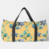 GEEL MET BLAUWE WATERVERF BLOEMEN & BLADEREN PLUNJEZAK (Voorkant)