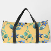 GEEL MET BLAUWE WATERVERF BLOEMEN & BLADEREN PLUNJEZAK (Achterkant)