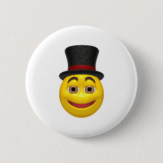 Geel met bovenhoed ronde button 5,7 cm