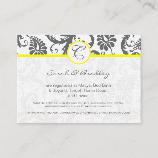 Geel met de Kaarten van de Grijze Berichten van de (Voorkant)