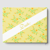 Geel met Floral Gastenboek (Achterkant)