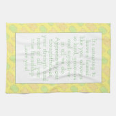 Geel met Floral Theedoek (Horizontaal)