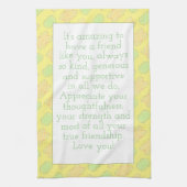 Geel met Floral Theedoek (Verticaal)