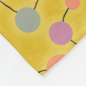 Geel met gekleurd universum fleece deken (Hoek)