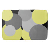 Geel met grijze poka Dots Bath Mat (Voorkant)