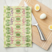 Geel met groen theedoek (Quarter Fold)