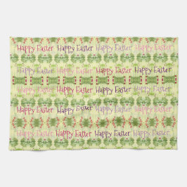 Geel met groen theedoek