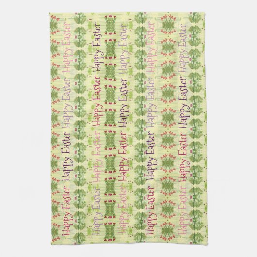 Geel met groen theedoek (Verticaal)