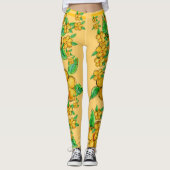 Geel met karameliseerde geel leggings (Voorkant)