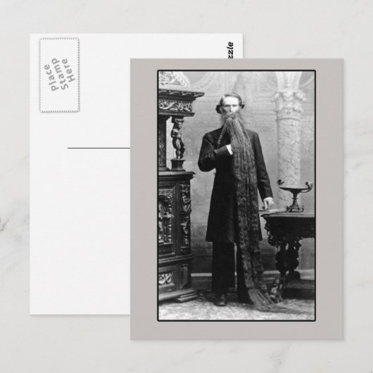 Geel met lange baard briefkaart (Voorkant / Achterkant)