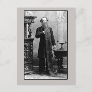 Geel met lange baard briefkaart