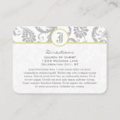 Geel met lichte grijze Kaarten voor het huwelijk (Voorkant)