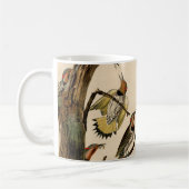  geel met plakbedekking bekleed met Audubon  Koffiemok (Links)