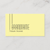 Geel met platte pasta's en professionele fotografi visitekaartje (Voorkant)