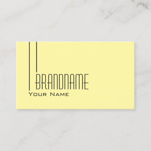 Geel met platte pasta's en professionele fotografi visitekaartje (Voorkant)