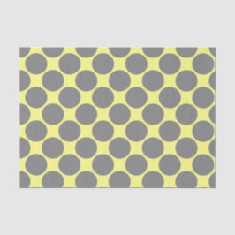 Geel met polkagrijze stippen tissuepapier