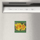 Geel met rode strepenventilator magneet (Insitu (Vaatwasser))