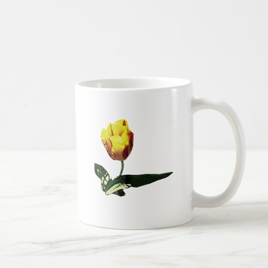 Geel met rode tulp koffiemok (Rechts)