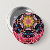 ~ Geel met schaduwen, blauw, roze, groen ~ Button (Voorkant /achterkant)