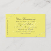 Geel met Silver Decor Diamonds en Monogram Visitekaartje (Achterkant)