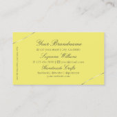 Geel met Silver Decor en gewoon stijlvol Logo Visitekaartje (Achterkant)