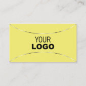 Geel met Silver Decor en gewoon stijlvol Logo Visitekaartje (Voorkant)
