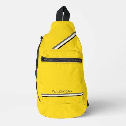 Geel met strepen sling bag (Voorkant)