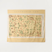 Geel met veelkleurig botanisch bloemontwerp wandkleed (Voorkant (horizontaal))