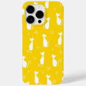 GEEL MET WHITE SITE CAT PATTERN Case-Mate iPhone CASE (Achterkant)