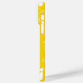 GEEL MET WHITE SITE CAT PATTERN Case-Mate iPhone CASE (Achterkant / Links)