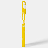 GEEL MET WHITE SITE CAT PATTERN Case-Mate iPhone CASE (Achterkant / Rechts)