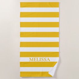 Geel met witte streep Cabana Stripe Strandlaken