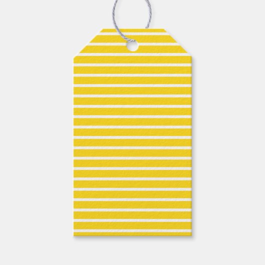 Geel met witte strepen cadeaulabel (Voorkant)