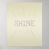 Geel met zilverglitter Poster (Voorkant)