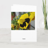 Geel met zwarte pansies kaart (Achterkant)