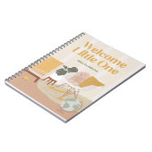 Geel Mid-Century Modern Nursery Notitieboek (Linkerzijde)