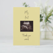 Geel Mijn eerste Baby cadeautje Grapje bedankt (Staand voorkant)